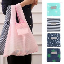 Storage Bags Reusable Waterproof Oxford Shopping Portable Foldable Tote Bag For Women Eco Grocery Folding Large Capacity Handbags