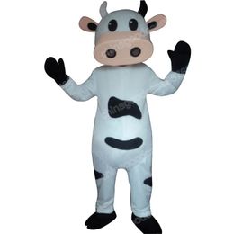 Performance Cow Mascot Costume Halloween Fancy Party Dress Cartoon Character Outfit Suit Carnival Adults Size Birthday Outdoor Outfit For Women Men