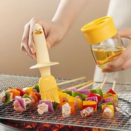 Storage Bottles Oil Brush Bottle Integrated Household High-temperature Barbecue Silicone With Kitchen Supplies