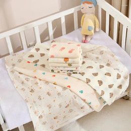 Blankets 80x80cm Baby Receive Blanket For Born Cotton Muslin Swaddle Bedding Infant Bath Towel Items Mother Kids