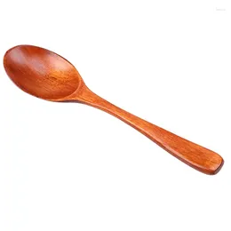 Spoons 1PC Wooden Spoon 18cm Soup Teaspoon Kitchen Cooking Utensil Tool Stirrer Honey Serving For Rice Tableware