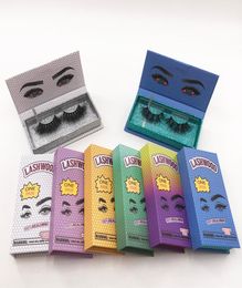 Customize Lashwood Lash Packaging Glitter Rectangle Magnetic Mink Lashes Case Pink Purple Eyelash Box Without Lashes3181561