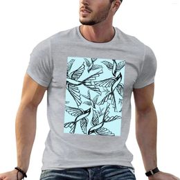 Men's Tank Tops Swallow Design T-Shirt Oversized T Shirts Plus Size Short Sleeve Mens Plain