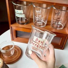 Wine Glasses Transparent Letters Perfect As A Housewarming Gift Or For Daily Use Simple And Stylish Glass Cup With