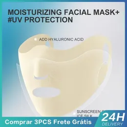 Bandanas Breathable For Women Summer Sunscreen Facial Mask Adjustable Double Layer Uv Protection Silk