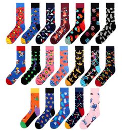 New Trend Fashion Combed Cotton Men Socks Unisex Women Animal Popular Hip Hop Skateboard Socks Men Novelty Wedding Dress Socks 2pc6780509