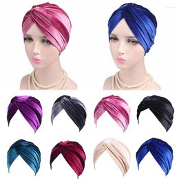 Ethnic Clothing Fashion Velvet Twist Turban Muslim Women Hijab Hat Headband Female Soft Bandana Hijabs Caps Head Wrap Headscarf