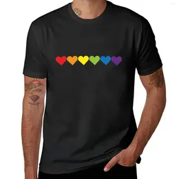 Men's Polos Pride Hearts T-Shirt Shirts Graphic Tees Summer Top Oversizeds Men Clothing
