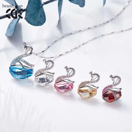 swarovski necklace Pendant swarovskis jewelry Necklace Natural Agate Crystal Teeth Necklace Colorful Crystal Christmas And Valentine's Day Gift For Women
