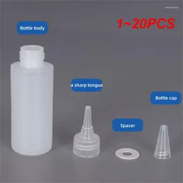 Storage Bottles 1-20PCS Plastic Squeeze Dropper Ink Glue Empty Container Organiser Bottle Split Transparent Squeezable