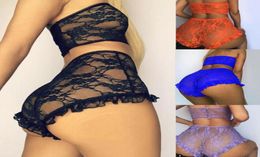 In Stock Womens Sexy Lingerie Lace Top Bra Ladies Thong Underwear Set Nightwear Sleepwear Lace Sexy Underwear Suits F0134824144