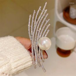 Brooches Bright Retro Meteor Galaxy Pearl For Men And Women Elegant Geometric Lines Pin Temperament Accessories Holiday Gift