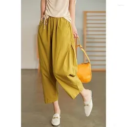 Women's Pants Elastic Waist Loose Casual Baggy Vintage Korean Fashion Harajuku Trousers Workwear Streetwear Women Clothing