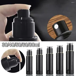 Storage Bottles Press Type Refillable Black Lotion Bottle Spray