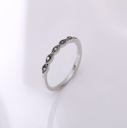 wholesale 925 Silver Simple diamond ladies retro ring ring Fit Cubic Anniversary Jewelry for Women Christmas gift7978479