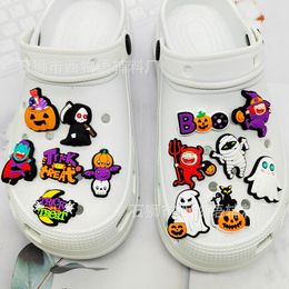 20colors halloween horror scary Anime charms wholesale childhood memories game funny gift cartoon charms shoe accessories pvc decoration buckle soft rubber