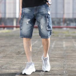 Men's Jeans Summer Cool Denim Shorts Boys Loose And Multi Pocket