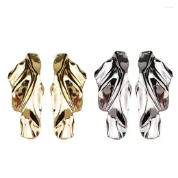 Dangle Earrings Retro Irregular Metal Geometric Ear Studs Accessory Personality Ornaments For Fashion Lovers