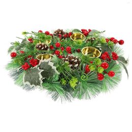 Decorative Flowers Decor Door Ornaments Candles Holder Mini Christmas Wreath Household Xmas Rings