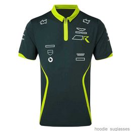 F1 T-shirt New season team short-sleeved POLO shirt Mens and womens lapel T-shirt 2022 summer custom racing suit325y
