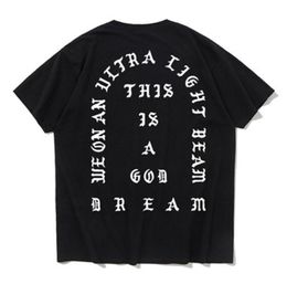 Mens T Shirts Fashion Hip Hop Tee Male Kpop TShirt Summer Letter Printed Black Pablo Streetwear Tshirt7132891