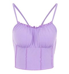 Sexy Camisole Spaghetti Straps Ruffles Crop Top 2019 Women Purple Backless Sleeveless Vest Top Female Skinny Bralette6845490