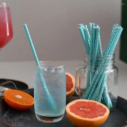 Disposable Cups Straws Fashion Convenient Juice Drink Paper Straw Silver Beauty Fishtail Baby Shower Beach Sea Party Event Decorations