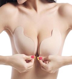 Seamless Self Adhesive Fly Bra Strapless Push Up Bra Wireless Stick On Sexy Lingerie Invisible Silicone Women Bra7730284