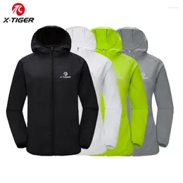 Racing Jackets X-TIGER Windproof Reflective Cycling Jersey MTB Bike Bicycle Windcoat Super Light Sunscreen Hiking Jacket Sports Clothes