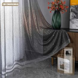 Curtain 2024 Middle East Sequin Gradient Curtains Bedroom Living Room Blackout Gauze Prom European Luxury