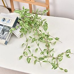 Decorative Flowers 75cm Artificial Vines Leaves DIY Home Decor Long Simulated Fake Hanging Plants Eco-friendly Reusable Tree Leafs Birthday