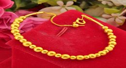 Link Bracelets Hi Transport Bead Bracelet Female 24k Gold Chain Hand Party Friend Birthday Gift Girl Fine Jewelry Womens1985990