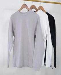 Men039s Sportswear French Terry Tops Solid Color Round Neck Sports Shirt Fitness Gym Clothes3935556