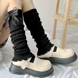 Women Socks Womens Knitting Ankle High Bandage Boot Long Tube Knitted Leg Sleeve Foot Covers Non Slip Warm Thick Pair Stockings