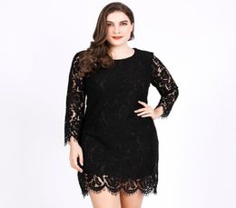 Summer Elegant Dresses Plus Size Jumpsuits and Rompers For Women Slim Overalls Oneck Long Sleeve Lace Romper6820512