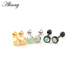 Stud Earrings Alisouy 1pc Tiny Cute Opal Stone Ear Plug Cartilage Lobe Piercing Tragus Septum Body Jewellery For Women