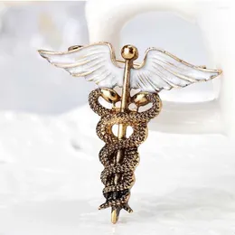 Brooches Party Gift For Men Women Snake Caduceus Collar Clothing Rod Badge Corsage Jewellery Accessories Brooch Pins