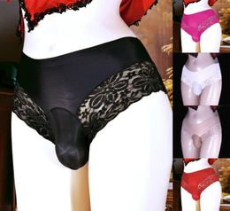 Underpants Mens Panties Men Lingerie Lace GString Sissy Underwear Man Bikini Thong Briefs Cuecas MasculinasUnderpants1047743