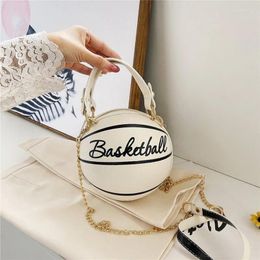 Bag Personality Female Leather Pink Basketball 2024 Ball Purses For Teenagers Women Shoulder Bags Crossbody Chain Hand