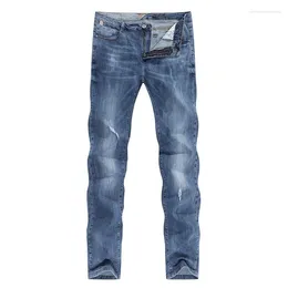 Men's Jeans Ripped For Men Slim Fit Summer Ultrathin Distressed Streetwear Pants Hip Hop Casual Denim High Quality Fashion Brand