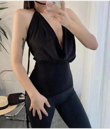 Women's Tanks 2024 One-Shoulder Tank Top Solid Colour Slim Fit Sexy High Quality Stretch Comfort Trendy Minimalist