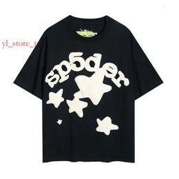 Sp5ders T-Shirt Designer 555 Tee Luxury Fashion Mens Tshirts Early Spring New Pure Cotton Printed Tshirt Loose Letters For Men And Women Sp5ders T-Shirt 1879