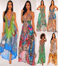 Women Floral Print Strapless Boho Dress Evening Gown Party Long Maxi Dress Summer Sundress Casual Dresses Plus Size2413782