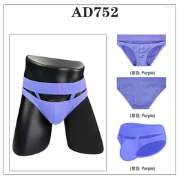 Underpants Sissy Hanging Loop Half Bag Brief Pants For Men Funny Tangas Youth Low Waisted Breathable Lingerie Gays U Convex Pouch Underwear