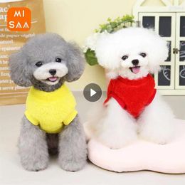 Dog Apparel Home Clothes Cute Design Warm And Breathable 5 Sizes Choice Polyester Gift Ideas Comfortable Wool For Pets