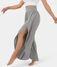 Loose slit yoga pants summer high waist trousers fashion versatile clothing designer workout clothes for women workout clothes women luxury pants free shipping