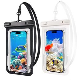 2-Piece Universal Waterproof Phone Drying Bag Case for iPhone Samsung Google Up to 7.3 Inches