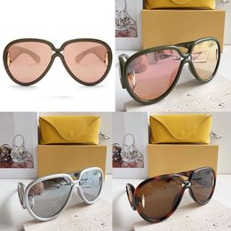 Womens Pilot mask sunglasses acetate nylon frame Shiny Khaki eyeglass Aviator masque lunettes de soleil en acetate fibre nylon cadre With original box