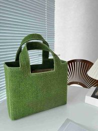 Beach Bags Women Beach Bag Basket Bag Embroidered Letter Weaving Summer Lafite Grass Tote Bag Vacation Leisure Shopping Bag
