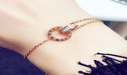 Designer Simple Titanium Steel Roman Digital Bracelet Personality Gold Rose Gold Jewellery Girlfriends Charm Bracelets With Women G8928143